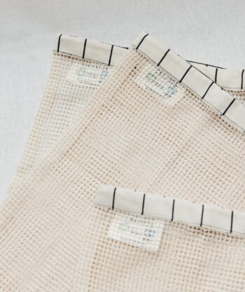 Détail des trois filets à fruits et légumes Casavida