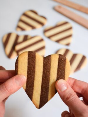 Recette de sablés cœurs rayés pour la Saint-Valentin