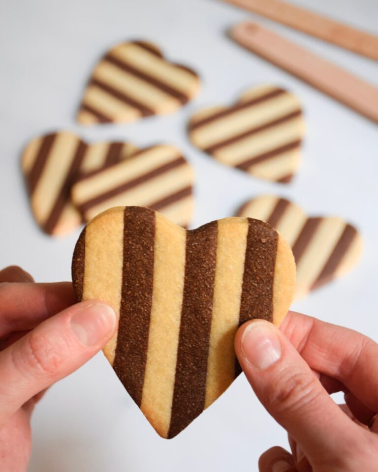 Recette de sablés cœurs rayés pour la Saint-Valentin