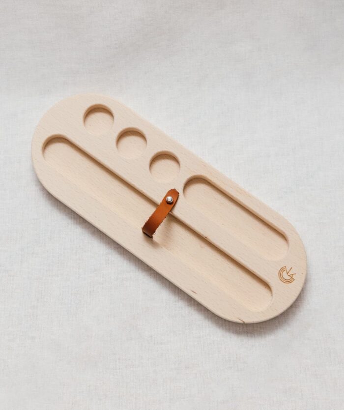 Socle en bois de L'Élite du Pochage de Casavida, rangement pour douilles et poches à douille
